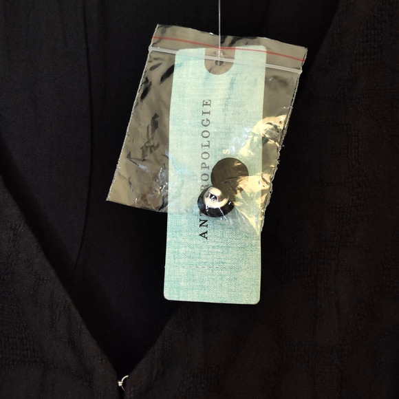 Anthropologie Katerina Button-Front Dress Size 2X Plus Black Midi Whimsigoth NWT - Picture 5 of 16